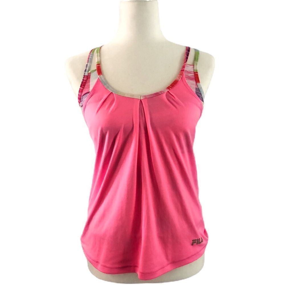 Fila Sport Hot Pink Workout‎ Layered Tank